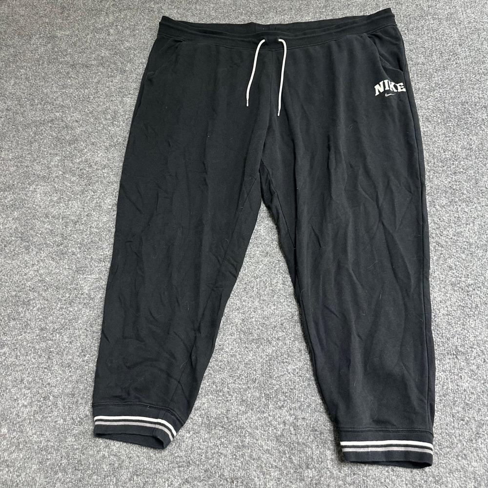 Nike Sweatpants Womens Size 3X Black Viscose Blend Jogger Cuffs Drawstring